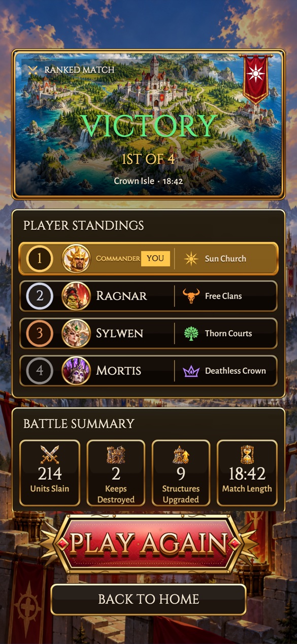 Victory screen